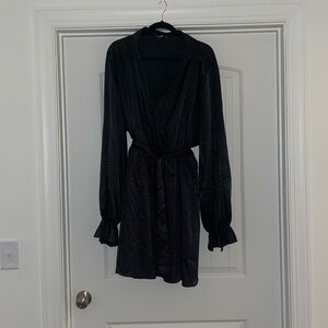 Black Leopard Print Dress